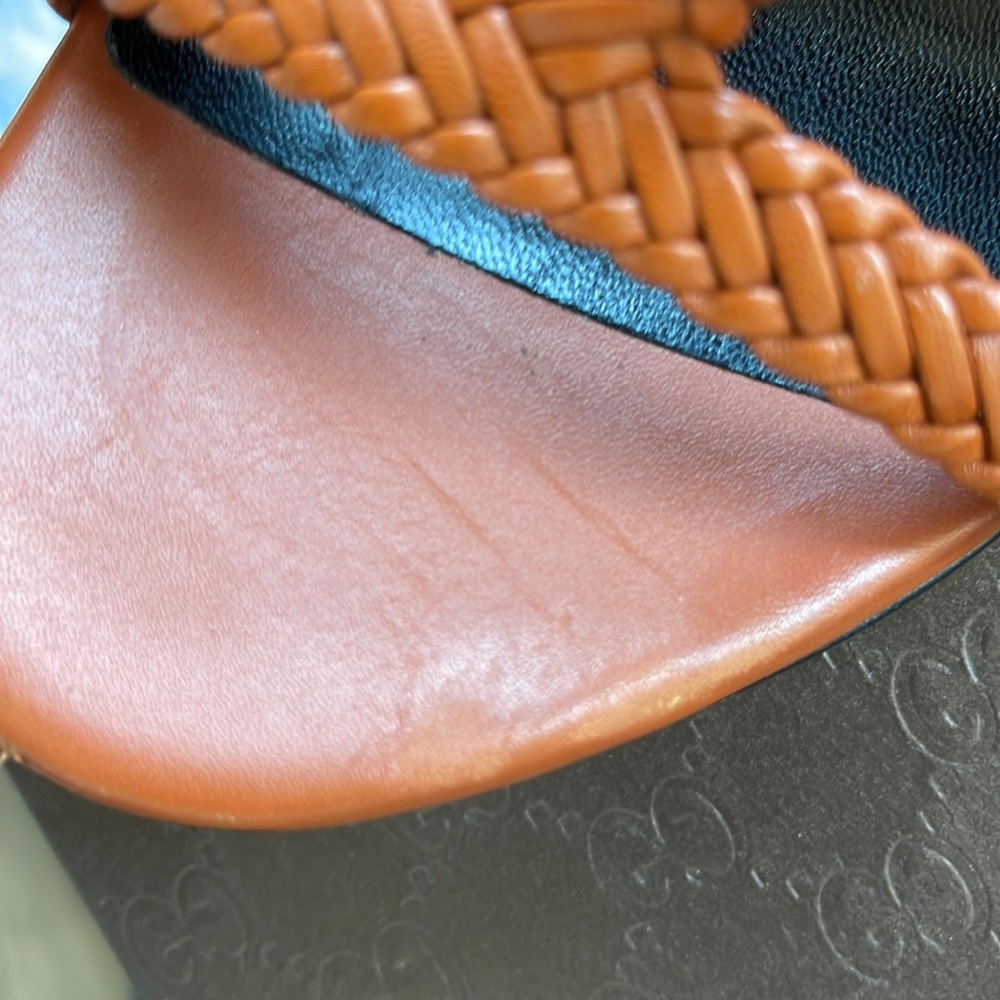 Gucci Malaga Kid Lifford Bitt Orange Size 36.5 - Picture 15 of 16